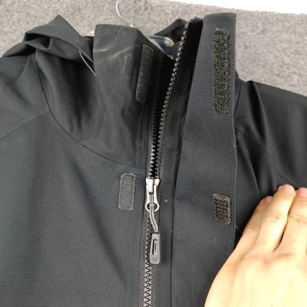 REI Co-op Jacket Mens 2XL Peak 2.5L Rain Shell Black Waterproof EUC